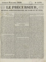 Le Précurseur, N°1170, pp. 1