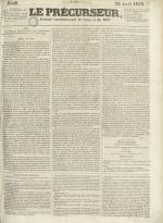 Le Précurseur, N°2068, pp. 1