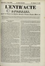 L'Entr'acte lyonnais : journal des théâtres et des salons, N°127, pp. 1