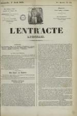 L'Entr'acte lyonnais : journal des théâtres et des salons, N°13, pp. 1
