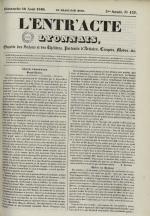 L'Entr'acte lyonnais : journal des théâtres et des salons, N°137, pp. 1
