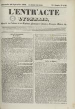 L'Entr'acte lyonnais : journal des théâtres et des salons, N°142, pp. 1
