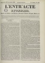 L'Entr'acte lyonnais : journal des théâtres et des salons, N°151, pp. 1