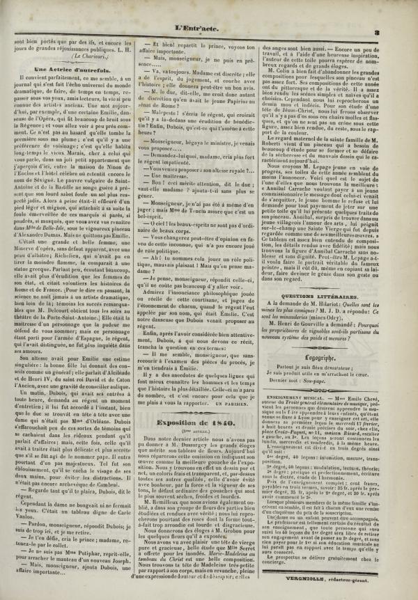 
						Affichage en mode lecture de la page
					