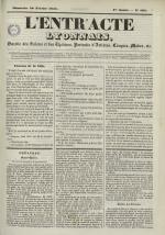 L'Entr'acte lyonnais : journal des théâtres et des salons, N°165, pp. 1