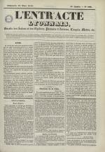 L'Entr'acte lyonnais : journal des théâtres et des salons, N°168, pp. 1