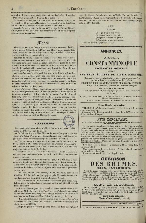 
						Affichage en mode lecture de la page
					