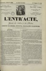 L'Entr'acte lyonnais : journal des théâtres et des salons, N°48, pp. 1