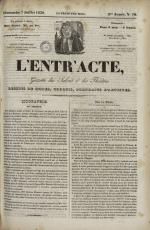 L'Entr'acte lyonnais : journal des théâtres et des salons, N°79, pp. 1