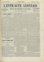 L'Entr'acte lyonnais,  N°1163, pp. 1