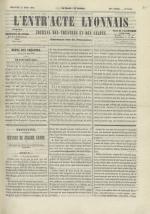 L'Entr'acte lyonnais,  N°1164, pp. 1