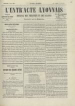 L'Entr'acte lyonnais,  N°1178, pp. 1