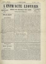 L'Entr'acte lyonnais,  N°1212, pp. 1