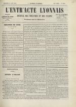 L'Entr'acte lyonnais,  N°1224, pp. 1