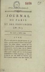 Journal de Paris et des provinces, N°1