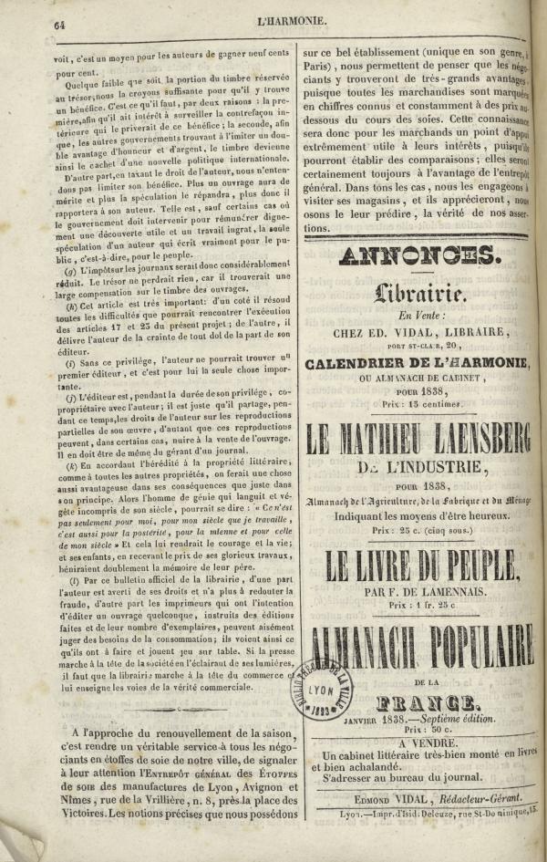 
						Affichage en mode lecture de la page
					