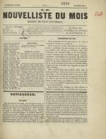 Le Nouvelliste du mois, N°1, pp. 1