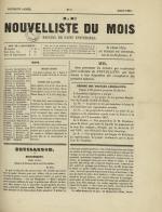 Le Nouvelliste du mois, N°3, pp. 1