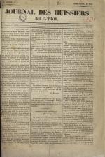 Journal des huissiers de Lyon, N°1, pp. 1