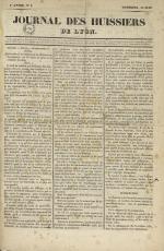 Journal des huissiers de Lyon, N°3, pp. 1