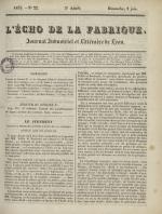 L'Echo de la fabrique, N°22, pp. 1