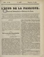 L'Echo de la fabrique, N°28, pp. 1