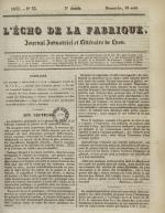 L'Echo de la fabrique, N°33, pp. 1