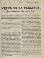 L'Echo de la fabrique, N°38, pp. 1