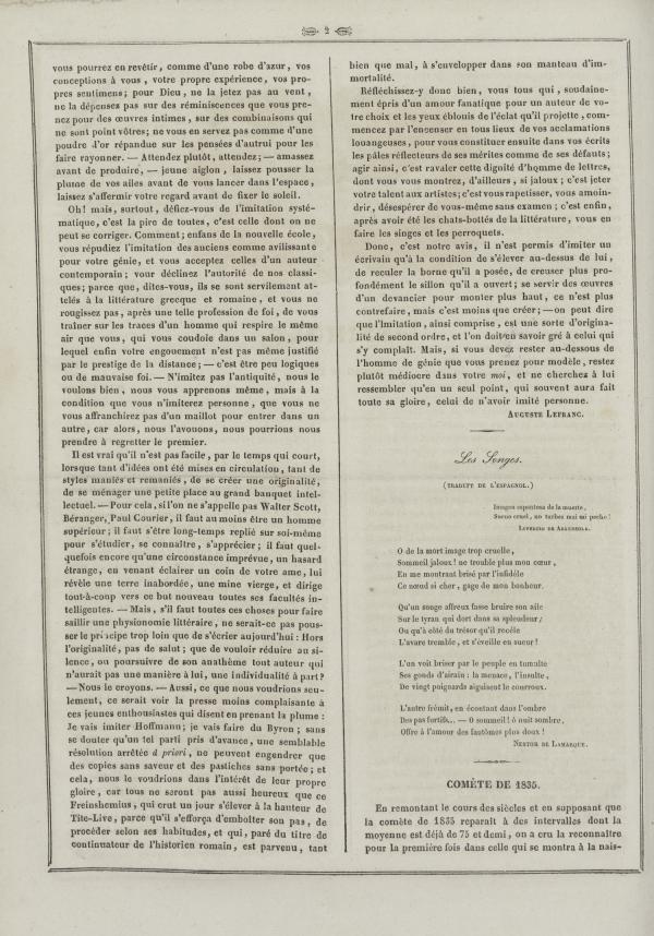 
						Affichage en mode lecture de la page
					