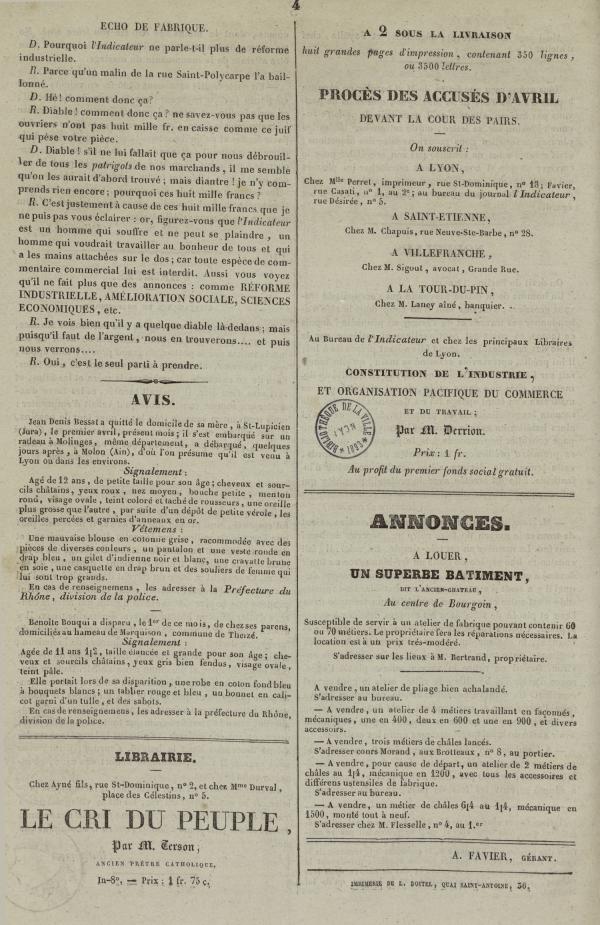 
						Affichage en mode lecture de la page
					