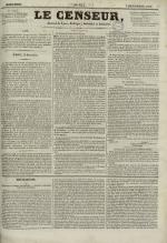 Le Censeur : journal de Lyon, politique, industriel et littéraire, N°12, pp. 5