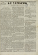 Le Censeur : journal de Lyon, politique, industriel et littéraire, N°19