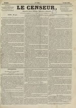 Le Censeur : journal de Lyon, politique, industriel et littéraire, N°144, pp. 1