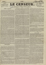 Le Censeur : journal de Lyon, politique, industriel et littéraire, N°232, pp. 1