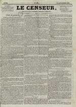Le Censeur : journal de Lyon, politique, industriel et littéraire, N°240, pp. 1