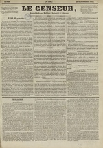 Le Censeur : journal de Lyon, politique, industriel et littéraire, N°250, pp. 1