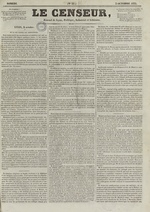 Le Censeur : journal de Lyon, politique, industriel et littéraire, N°254, pp. 1