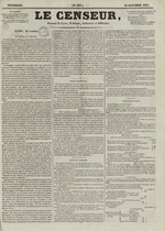 Le Censeur : journal de Lyon, politique, industriel et littéraire, N°265, pp. 1