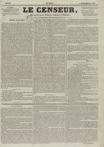 Le Censeur : journal de Lyon, politique, industriel et littéraire, N°284, pp. 1