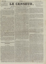 Le Censeur : journal de Lyon, politique, industriel et littéraire, N°283, pp. 1
