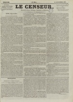 Le Censeur : journal de Lyon, politique, industriel et littéraire, N°289, pp. 1
