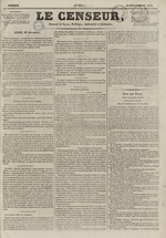 Le Censeur : journal de Lyon, politique, industriel et littéraire, N°335, pp. 1