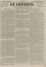Le Censeur : journal de Lyon, politique, industriel et littéraire, N°341, pp. 1