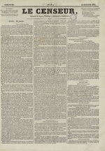 Le Censeur : journal de Lyon, politique, industriel et littéraire, N°57