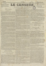 Le Censeur : journal de Lyon, politique, industriel et littéraire, N°346, pp. 1