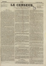 Le Censeur : journal de Lyon, politique, industriel et littéraire, N°351, pp. 1
