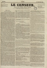 Le Censeur : journal de Lyon, politique, industriel et littéraire, N°355, pp. 1