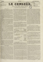 Le Censeur : journal de Lyon, politique, industriel et littéraire, N°372, pp. 1