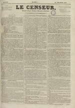Le Censeur : journal de Lyon, politique, industriel et littéraire, N°391, pp. 1