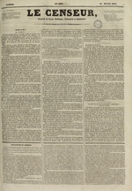 Le Censeur : journal de Lyon, politique, industriel et littéraire, N°408, pp. 1